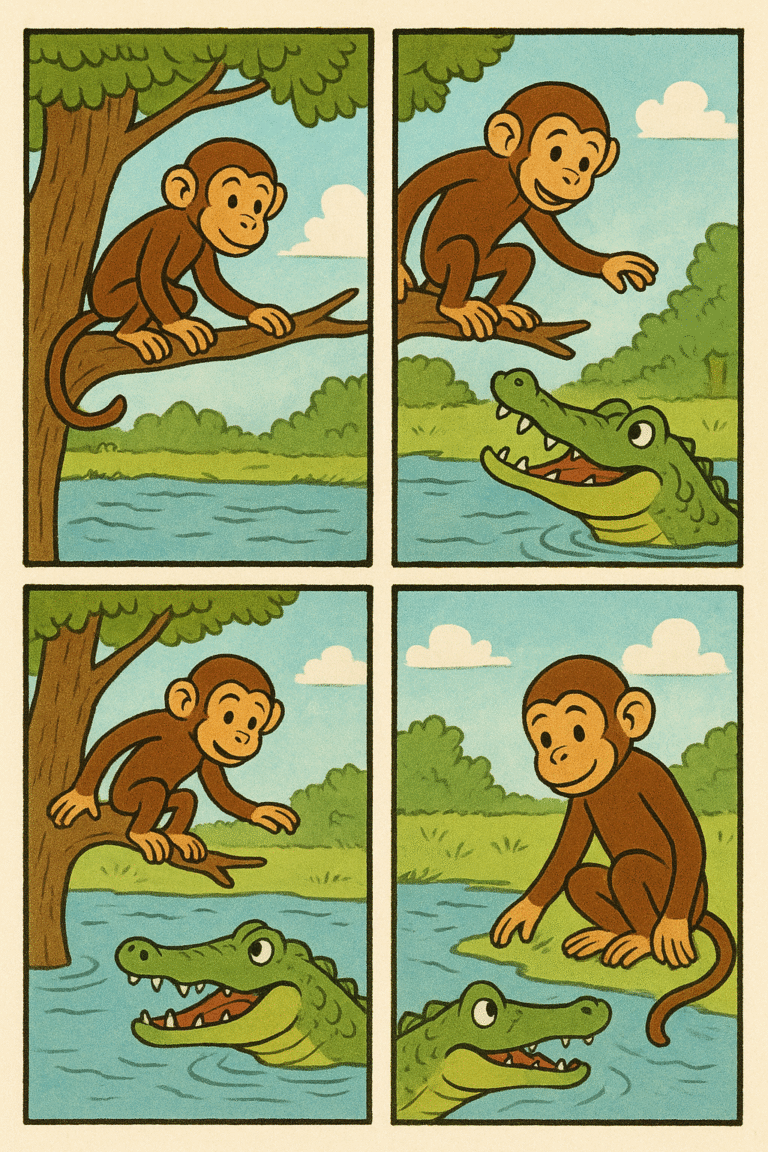 MONKEY AND THE CROCODILE